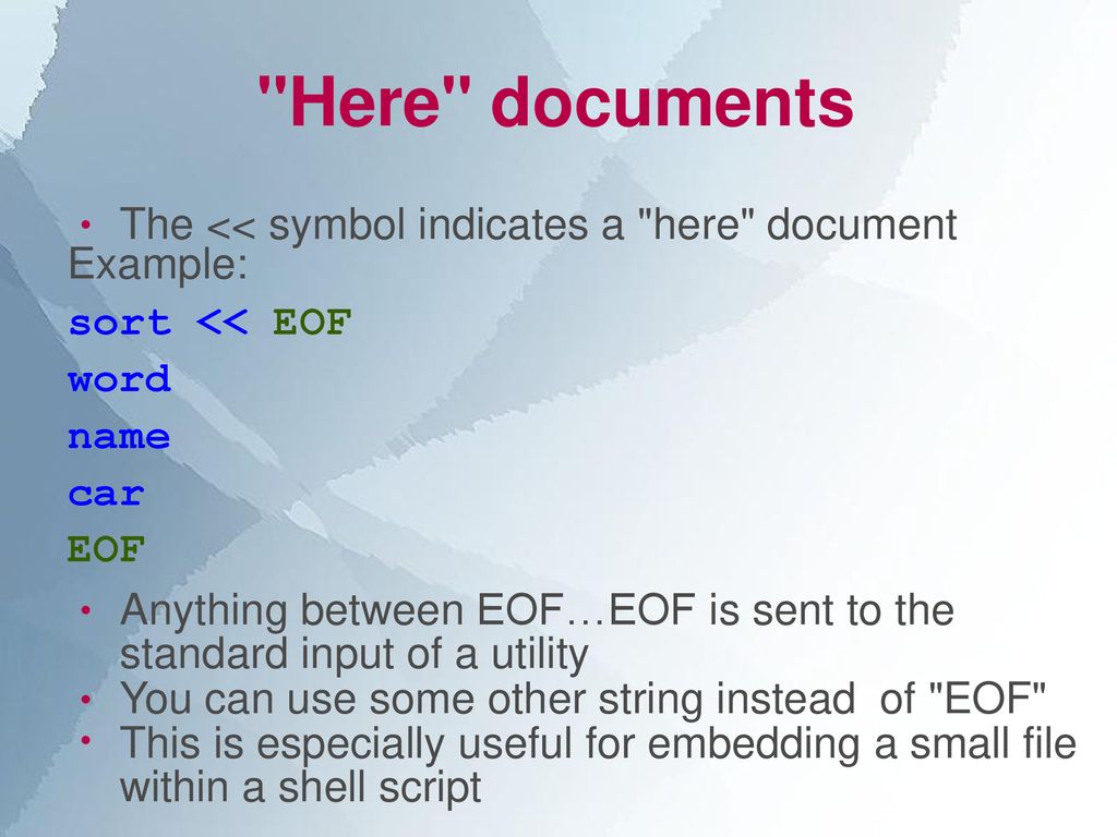 Shell大段字符串处理之here Document 嘻嘻it
