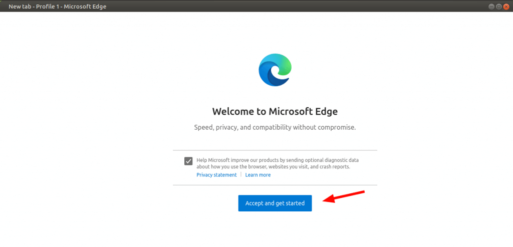 接受许可协议以安装 Microsoft Edge