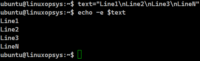 使用echo创建多行字符串