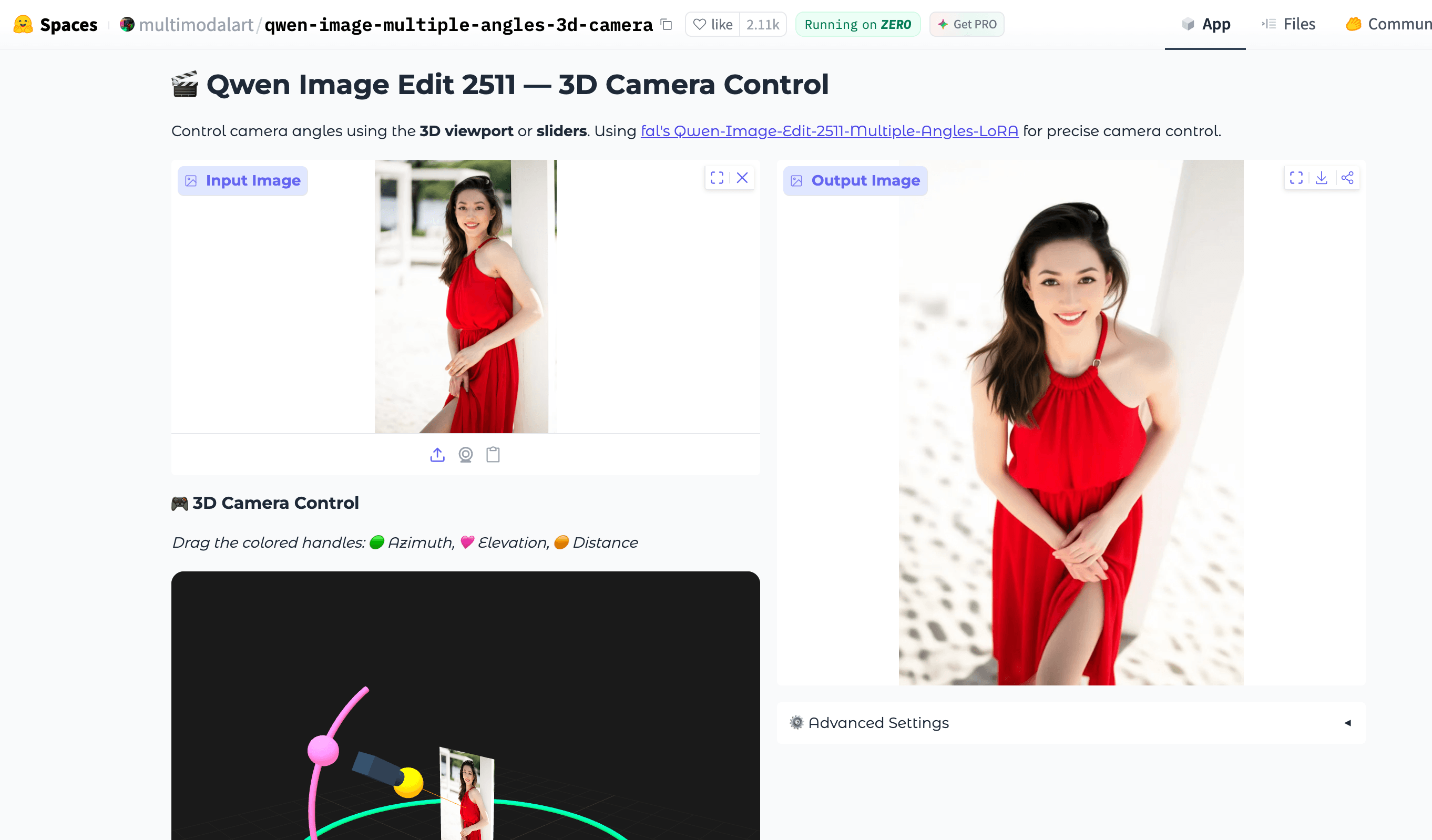 Qwen Image Edit 2511 — 3D Camera Control: 一键生成多视角3D渲染图 | 嘻嘻IT